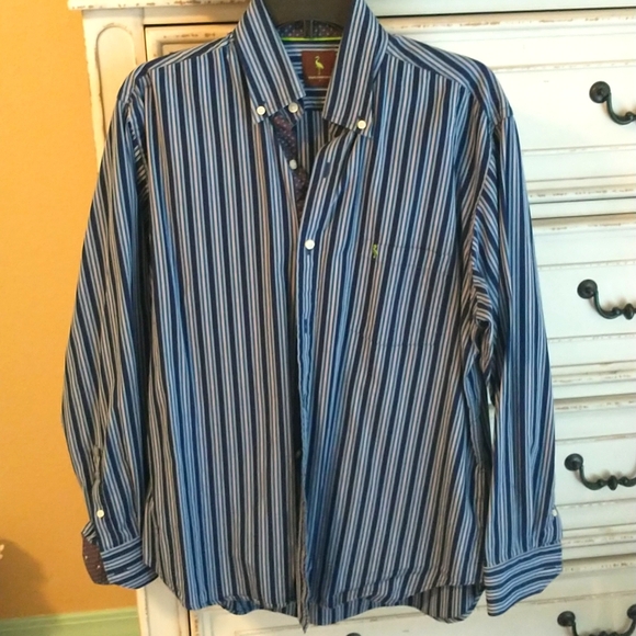 Taylorbyrd Other - Like new! Taylorbyrd men's LS shirt blue striper, sx L